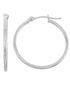 Jordan Blue 14k Gold Tube Hoop Earrings - 25 Mm Rose