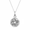 Jordan Blue 14k White Gold Textured Love Knot Pendant