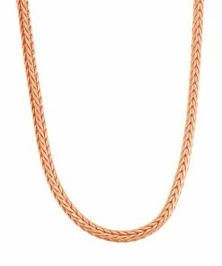 Jordan Blue 14k Gold Over Silver Foxtail Chain Necklace - 18 In. Rose