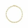 Jordan Blue 14k Gold 3.15 Mm Paper Clip Chain Bracelet