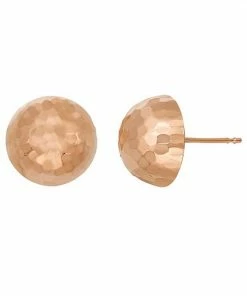 Jordan Blue 14k Gold Hammered Dome Stud Earrings