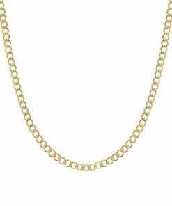 Jordan Blue 14k Gold 3.5 Mm Curb Chain Necklace