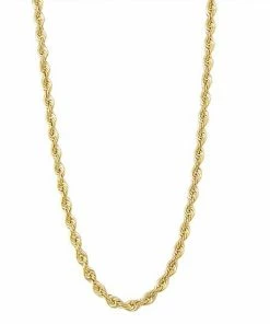Jordan Blue Men's 14k Gold Rope Chain Necklace White