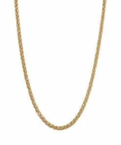 Jordan Blue 14k Gold Wheat Chain Necklace White