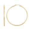 Jordan Blue 14k Gold Tube Hoop Earrings - 50 Mm White