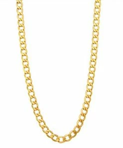 Jordan Blue Men's 14k Gold Cuban Curb Chain Necklace Yellow