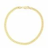 Jordan Blue Men's 14k Gold Filled 4.2 Mm Flat Curb Chain Bracelet