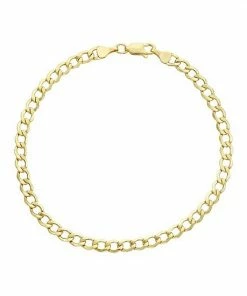 Jordan Blue Men's 14k Gold Curb Chain Bracelet