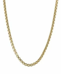 Jordan Blue Men's 10k Gold Box Chain Necklace