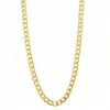 Jordan Blue Men's 10k Gold 6.4mm Curb Chain Necklace