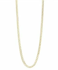 Jordan Blue 10k Gold 4.4 Mm Curb Chain Necklace