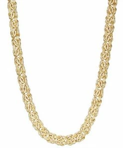 Jordan Blue 10k Gold Byzantine Chain Necklace