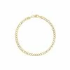 Jordan Blue 14k Gold 3.5 Mm Curb Chain Bracelet