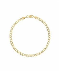 Jordan Blue 14k Gold 3.5 Mm Curb Chain Bracelet