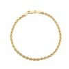 Jordan Blue 10k Gold 4.4 Mm Rope Chain Bracelet