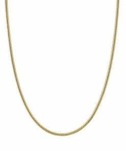 Jordan Blue Men's 10k Gold 2.4 Mm Snake Chain Necklace Yellow