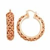 Jordan Blue 14k Rose Gold Over Silver Byzantine Hoop Earrings