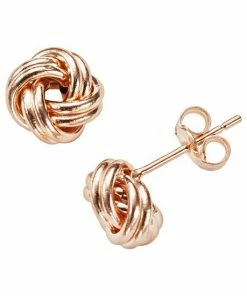 Jordan Blue 14k Rose Gold Love Knot Stud Earrings