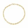 Jordan Blue 10k Gold Byzantine Chain Bracelet
