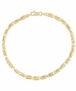 Jordan Blue 10k Gold Byzantine Chain Bracelet