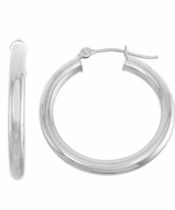 Jordan Blue 10k Gold Hoop Earrings 3 X 25mm