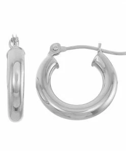 Jordan Blue 10k Gold Hoop Earrings 3 X 20mm 10k Whgold