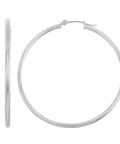 Jordan Blue 10k Gold Hoop Earrings 2 X 50mm