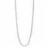 Jordan Blue 10k White Gold 4.4 Mm Curb Chain Necklace