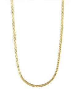 Jordan Blue Men's 14k Gold Herringbone Chain Necklace Yellow