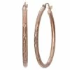 Jordan Blue 10k Rose Gold Hoop Earrings