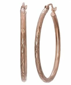 Jordan Blue 10k Rose Gold Hoop Earrings