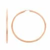 Jordan Blue 10k Gold Hoop Earrings 3 X 65mm 10k Rose Gold