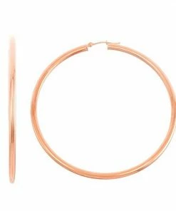 Jordan Blue 10k Gold Hoop Earrings 3 X 65mm 10k Rose Gold