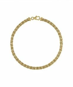 Jordan Blue 10k Gold Byzantine Bracelet