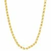 Jordan Blue Men's 14k Gold Over Silver Rope Chain Necklace